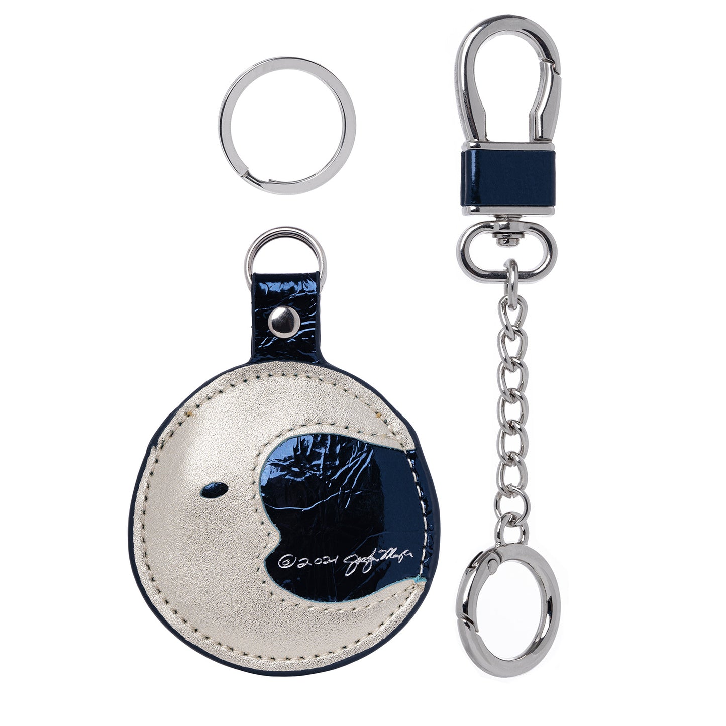 Moon AirTag Holder in Leather