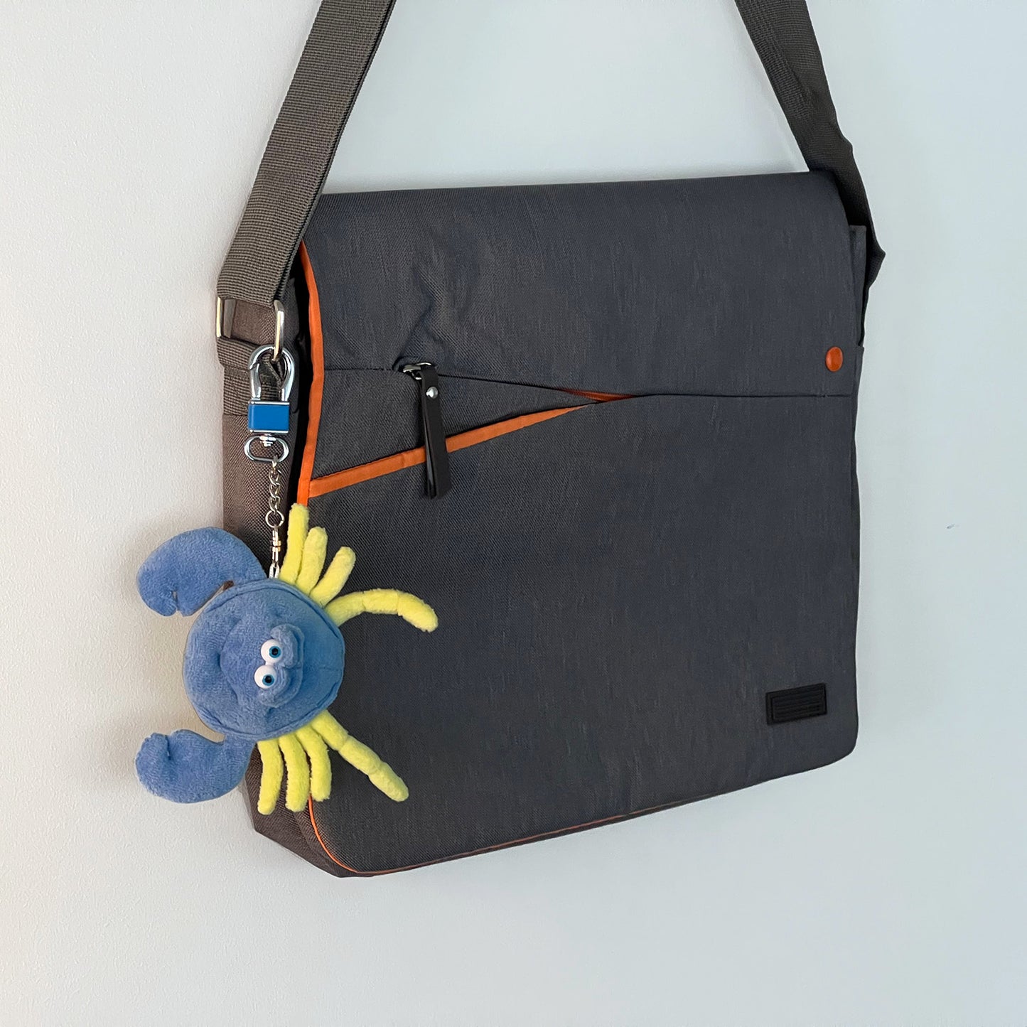 Plush Crab AirTag Holder in Soft Sculpture