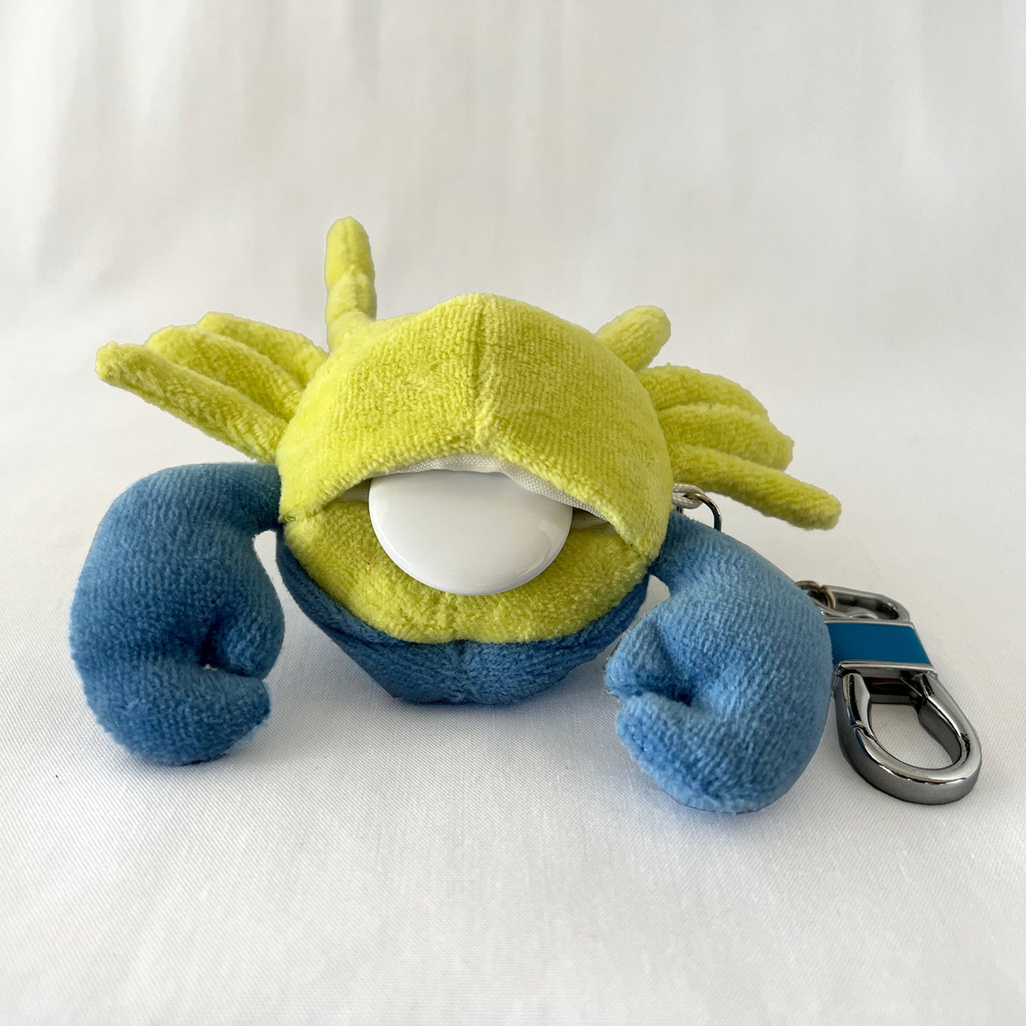 Plush Crab AirTag Holder in Soft Sculpture