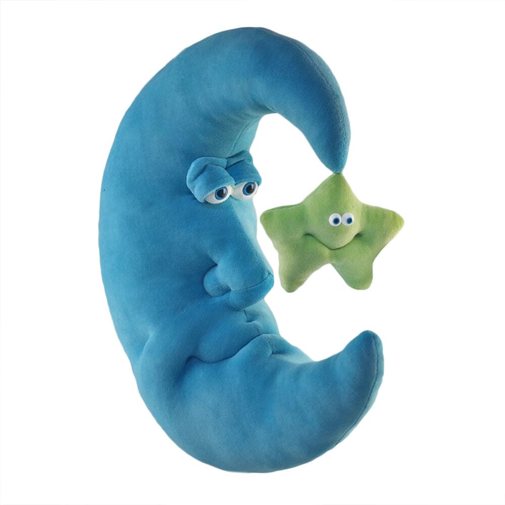 Plush Crescent Moon & Star Soft Sculpture for Mobiles & Decoration