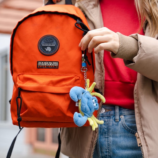 Plush Crab AirTag Holder in Soft Sculpture