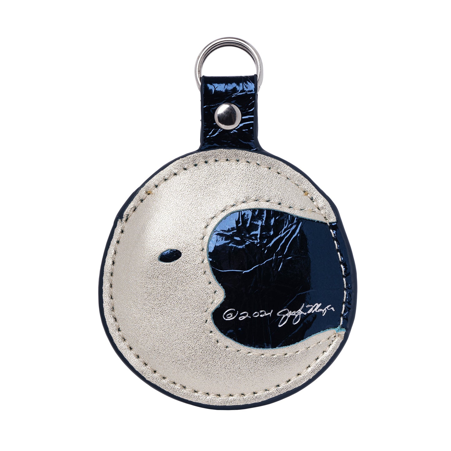 Moon AirTag Holder in Leather
